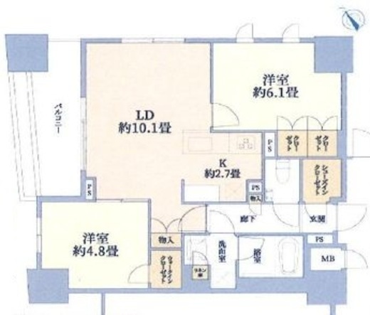 ブランズ文京小石川エアーフロント 5階 間取り図