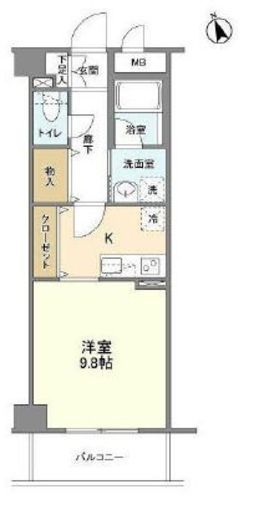 アスティオン高田 306 間取り図
