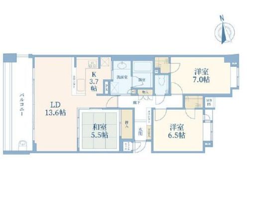 ライオンズ港北ニュータウンステーションレジデンス 6階 間取り図