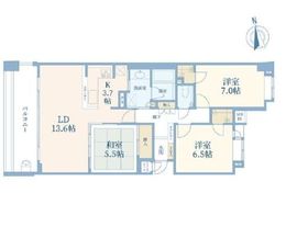 ライオンズ港北ニュータウンステーションレジデンス 6階 間取り図