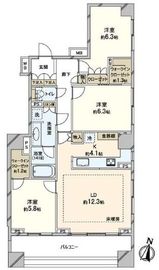 パークホームズ用賀ヴィルヴェール 3階 間取り図