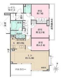 ザ・フィネスト上野毛パークハウス 2階 間取り図