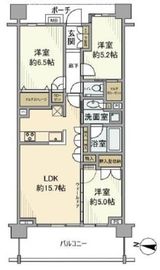 プラウド武蔵新城スクエア 5階 間取り図
