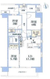 プレディア鵠沼橘ローレルコート 6階 間取り図