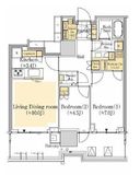 HARUMI FLAG SKYDUO SUN VILLAGE (晴海フラッグ スカイデュオ サンヴィレッジ) 19階 間取り図