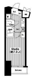 グランド・ガーラ渋谷 6階 間取り図