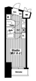 グランド・ガーラ渋谷 6階 間取り図