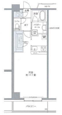プライムアーバン豊洲 417 間取り図