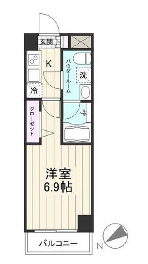 スパシエ東神奈川 401 間取り図