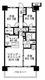 シティテラス川崎鈴木町ガーデンズ 3階 間取り図