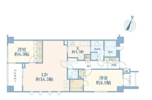 クレマージュ南青山 2階 間取り図