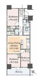 ブリシア横濱石川町 6階 間取り図