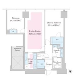 ラ・トゥール新宿ファースト 1905 間取り図