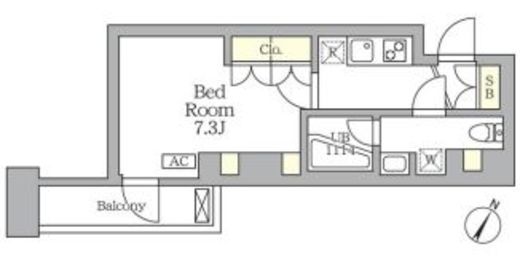 アジールコート三宿テラス 312 間取り図
