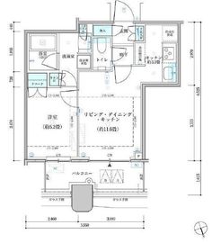 パークタワー勝どきミッド/サウス 13階 間取り図
