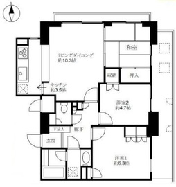 ハイシティ清澄白河ステーションプラザ 10階 間取り図