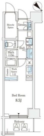 リテラス西日暮里 1002 間取り図