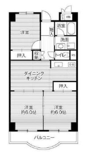 ビレッジハウス芝浦タワー 1-906 間取り図
