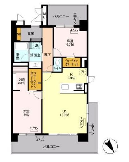 ロイヤルパークスリバーサイド 323 間取り図