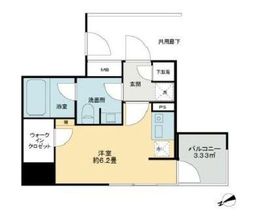 リビオレゾン新虎通り 2階 間取り図