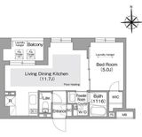 コンフォリア・リヴ文京護国寺 203 間取り図