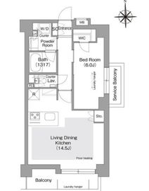 コンフォリア・リヴ文京護国寺 416 間取り図