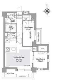 コンフォリア・リヴ文京護国寺 214 間取り図
