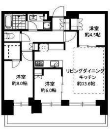 HARUMI FLAG SKYDUO SUN VILLAGE (晴海フラッグ スカイデュオ サンヴィレッジ) 5階 間取り図