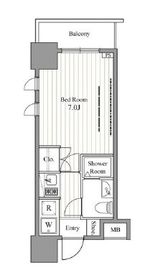 レジディア東銀座 306 間取り図