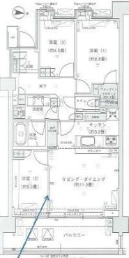 パークホームズ品川ザ レジデンス 4階 間取り図