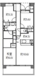 アソシエール溝の口 10階 間取り図