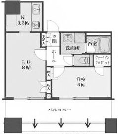 クレストプライムタワー芝 23階 間取り図