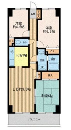 ガーデンシティ金沢文庫 808 間取り図