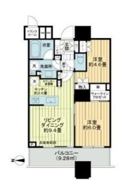 パークシティ大崎 ザ タワー 13階 間取り図