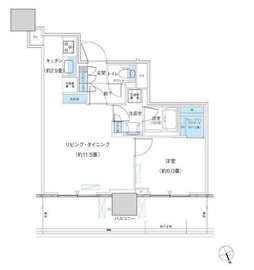 パークシティ柏の葉キャンパス ザ・ゲートタワー ウエスト 1109 間取り図