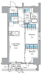 ルフォンプログレ上野御徒町 604 間取り図