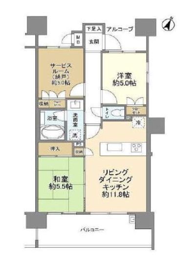 グランイーグルパークサイド大森南 3階 間取り図