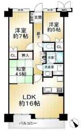 コスモ国立 12階 間取り図