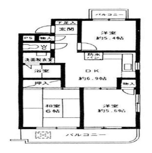 プラージュ高田馬場 201 間取り図