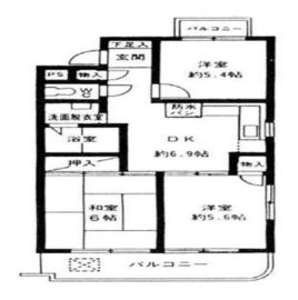 プラージュ高田馬場 201 間取り図