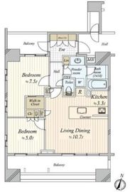ブランズ南麻布 8階 間取り図