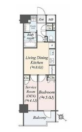 ブリシア横濱石川町 7階 間取り図