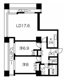 グランパークハイツ 1906 間取り図