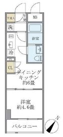 ジオエント駒込 406 間取り図