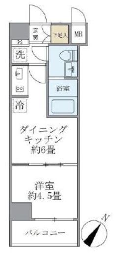 ジオエント駒込 402 間取り図
