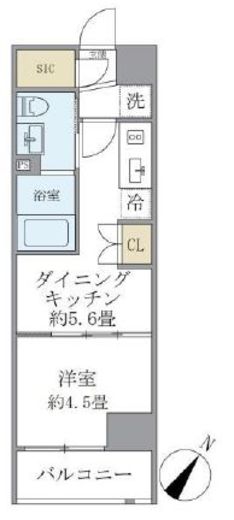 ジオエント駒込 205 間取り図