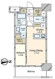 リビオレゾン東陽町ステーションプレミア 7階 間取り図