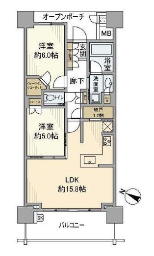 プラウドタワー相模大野 14階 間取り図