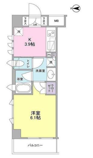 リバーレ蒲田仲六郷 108 間取り図