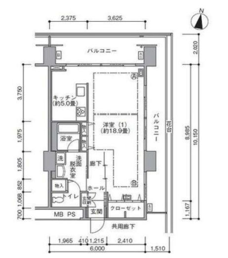 東雲キャナルコートCODAN 17-604 間取り図